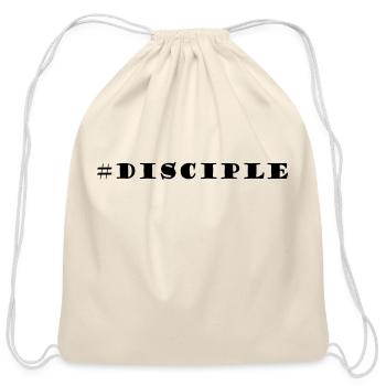 Disciple of Jesus - tell the world - Cotton Drawstring Bag - natural - Front