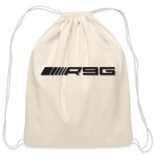 R9 Logo Black with Drop Shadow - Cotton Drawstring Bag