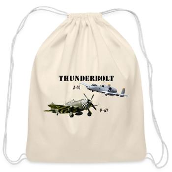 Thunderbolts - Cotton Drawstring Bag - natural - Front