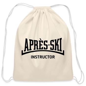 Après-Ski – Instructor (Concave / Apres Ski / B) - Cotton Drawstring Bag - natural - Front