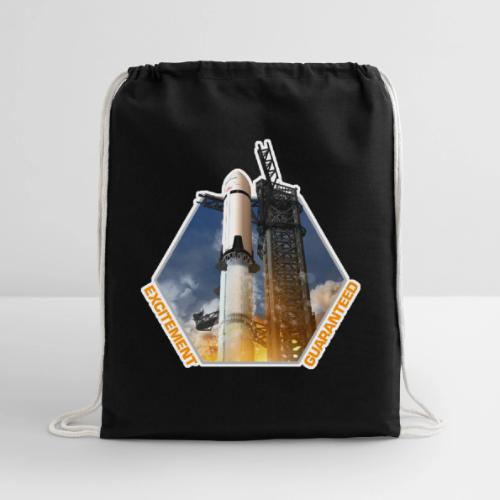 Starship HLS - Excitement Guaranteed - Cotton Drawstring Bag