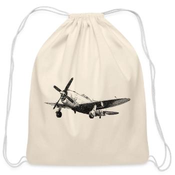 P-47 Thunderbolt - Cotton Drawstring Bag - natural - Front