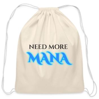 Need More Mana Neon Typography - Cotton Drawstring Bag - natural - Front