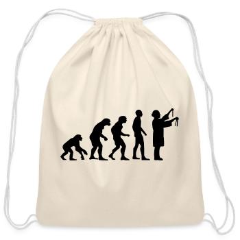 Evolution of Science - Cotton Drawstring Bag - natural - Front