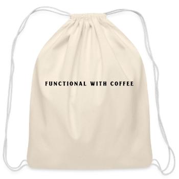 Functional With Coffee - Cotton Drawstring Bag - natural - Front