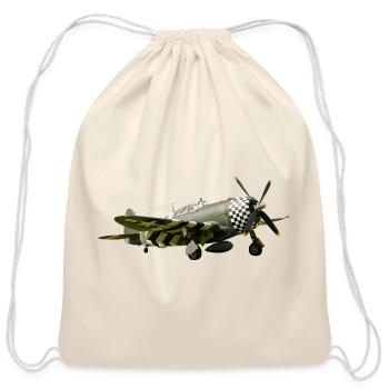 P-47 Thunderbolt - Cotton Drawstring Bag - natural - Front