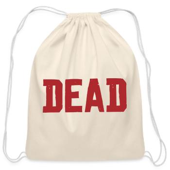 Dead Red - Cotton Drawstring Bag - natural - Front