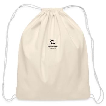 logo cs - Cotton Drawstring Bag - natural - Front
