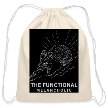 The Functional Melancholic - Cotton Drawstring Bag - natural - Front