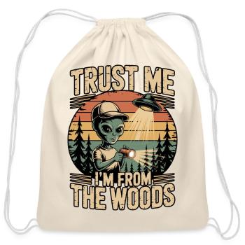 Trust Me I'm From the Woods - Cotton Drawstring Bag - natural - Front
