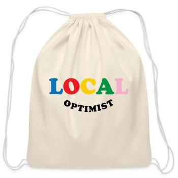 Local Optimist Sweatshirt - Cotton Drawstring Bag - natural - Front