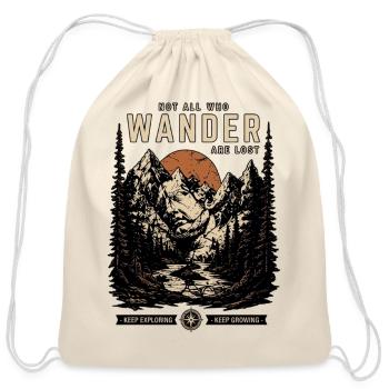 Wanderer Peak Sunset - Cotton Drawstring Bag - natural - Front