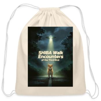 SHIBA Walk Encounters of the Third Kind - Cotton Drawstring Bag - natural - Front