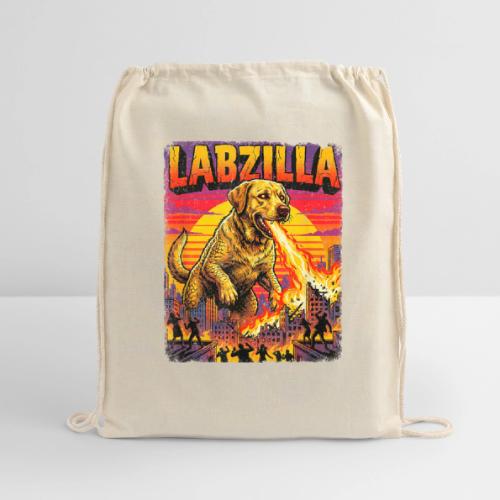 Labzilla Giant Yellow Labrador Monster Tee - Cotton Drawstring Bag