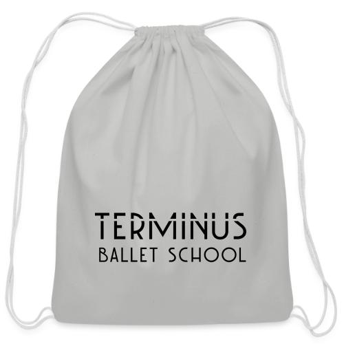 School Logo (black text) - Cotton Drawstring Bag