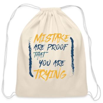 Proof You’re Trying - Cotton Drawstring Bag - natural - Front