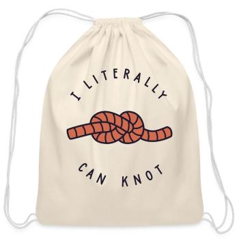 Can Knot stars red - Cotton Drawstring Bag - natural - Front