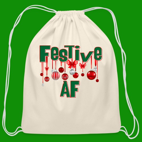 Festive AF - Cotton Drawstring Bag
