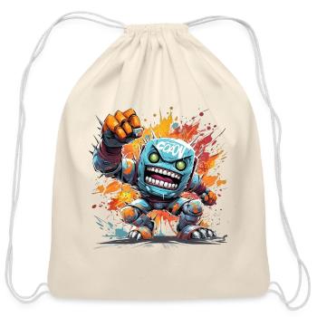 Spray Can Creatures - original Urban Fashion - Cotton Drawstring Bag - natural - Front