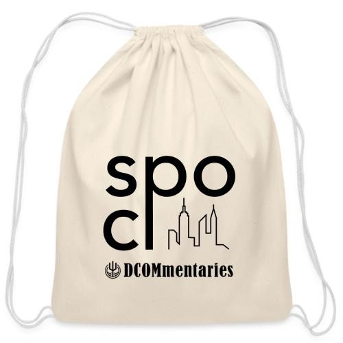 DCOMmentaries SpoCi Black Logo - Cotton Drawstring Bag