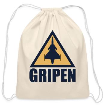 JAS 39 Gripen green Copy - Cotton Drawstring Bag - natural - Front