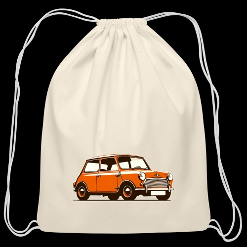 Vintage 1960s Orange Cooper Classic Car Ar - Cotton Drawstring Bag