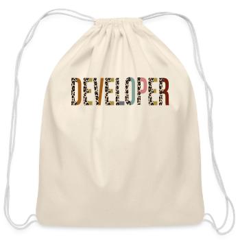 Developer - Cotton Drawstring Bag - natural - Front