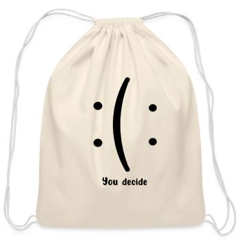 You Decide - Cotton Drawstring Bag - natural - Front