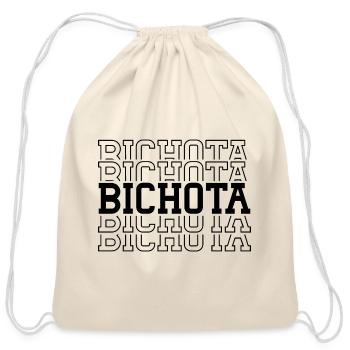 Bichota Mirror - Cotton Drawstring Bag - natural - Front