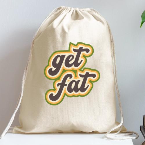 Retro get fat - Cotton Drawstring Bag
