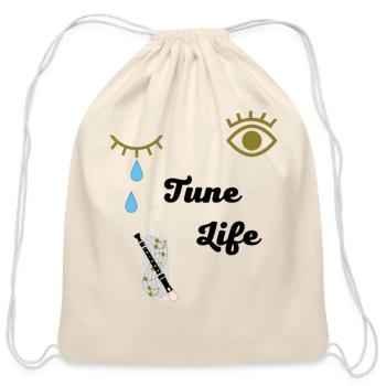 Tune Life - Cotton Drawstring Bag - natural - Front