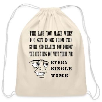 Every Single Time - Cotton Drawstring Bag - natural - Front