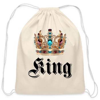 King - Cotton Drawstring Bag - natural - Front