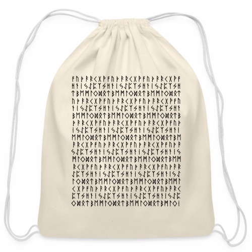 24 Elder Futhark runes series background - Cotton Drawstring Bag