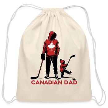 model canadian dad 2 - Cotton Drawstring Bag - natural - Front