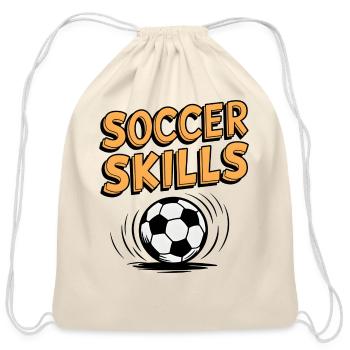 Soccer Skills - Cotton Drawstring Bag - natural - Front