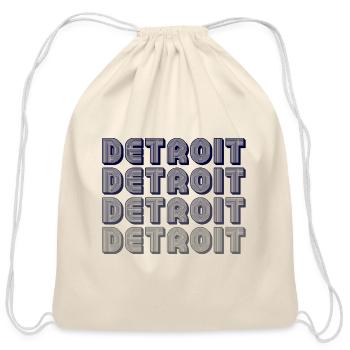 Detroit Michigan - Cotton Drawstring Bag - natural - Front