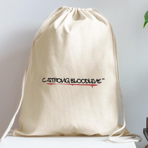 C.Strong Bloodline Logo (Black) - Cotton Drawstring Bag