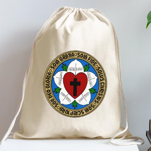 Luther Rose Five Solas Shirt–Christian Reformation - Cotton Drawstring Bag