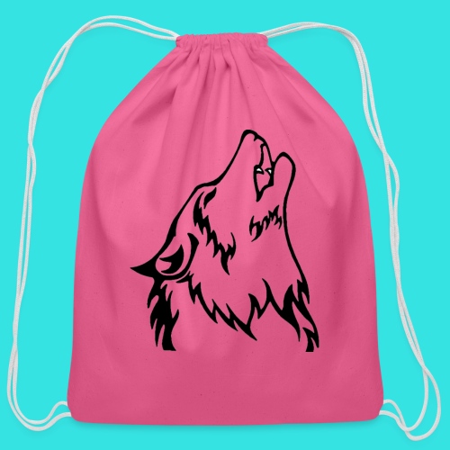 Wolf - Cotton Drawstring Bag