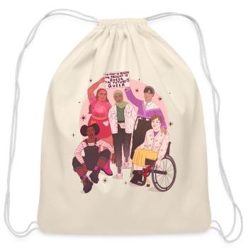 Queer People Are The Future - Cotton Drawstring Bag - natural - Front