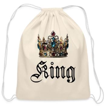 King - Cotton Drawstring Bag - natural - Front