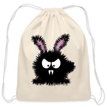 Grumpy Bunny doesn't carrot all! - Cotton Drawstring Bag - natural - Front