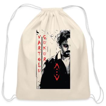 Vartolu Salih Cukur  - Cotton Drawstring Bag - natural - Front