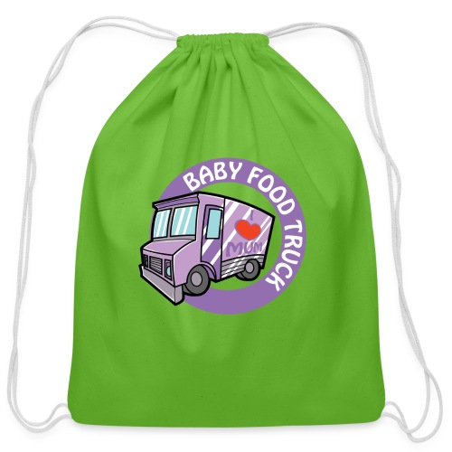 Purple baby food truck - Cotton Drawstring Bag