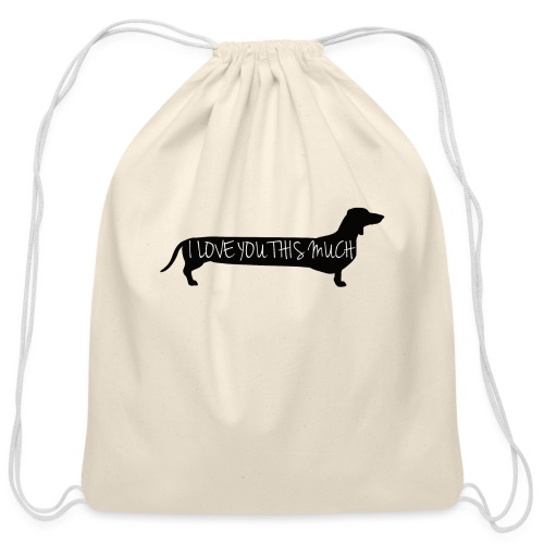 Dachshund Love - Cotton Drawstring Bag