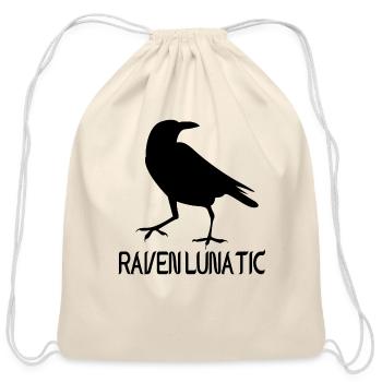 Raven lunatic - Cotton Drawstring Bag - natural - Front