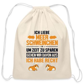 Meerschweinchen haben immer Recht Cavy Caviidae - Cotton Drawstring Bag - natural - Front