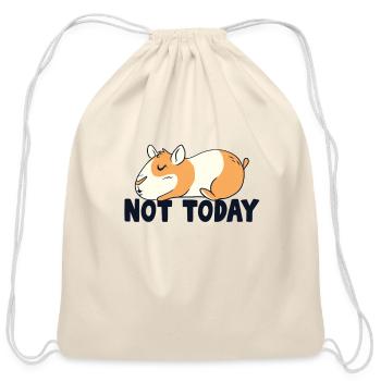 Not Today American Crested Cavy Caviidae Guinea - Cotton Drawstring Bag - natural - Front