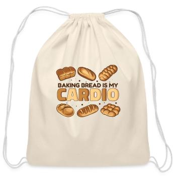 Baking Bread Is My Cardio Bread Dough Lover Bread - Cotton Drawstring Bag - natural - Front